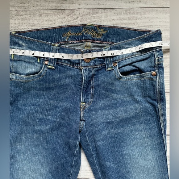 Vintage Old Navy Special Edition Y2K Denim Blue Jeans Zippered Ankles EUC - Picture 10 of 11